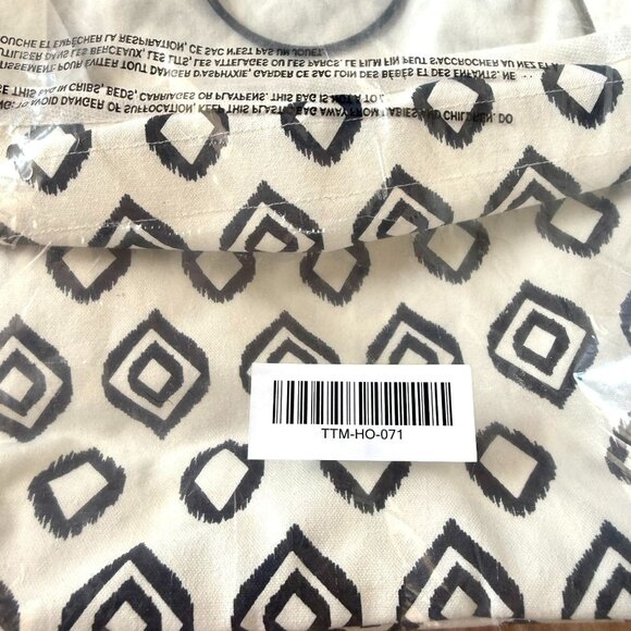 To The Market Hanging Wall Storage Organizer Bag Diamond Print Organic Cotton - Picture 8 of 9